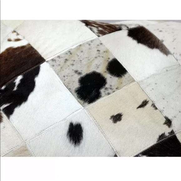 NEW COWHIDE ACCENT PILLOW - Picture 2 of 6